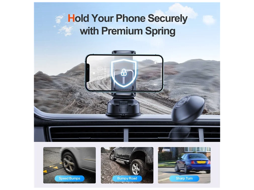 حامل هاتف للسيارة جويرووم للداشبورد بتصميم انسيابي ودوران 360 درجة | JoyRoom JR-ZS284 Universal Vehicle Dashboard Phone Holder 360° Rotating Car Mount