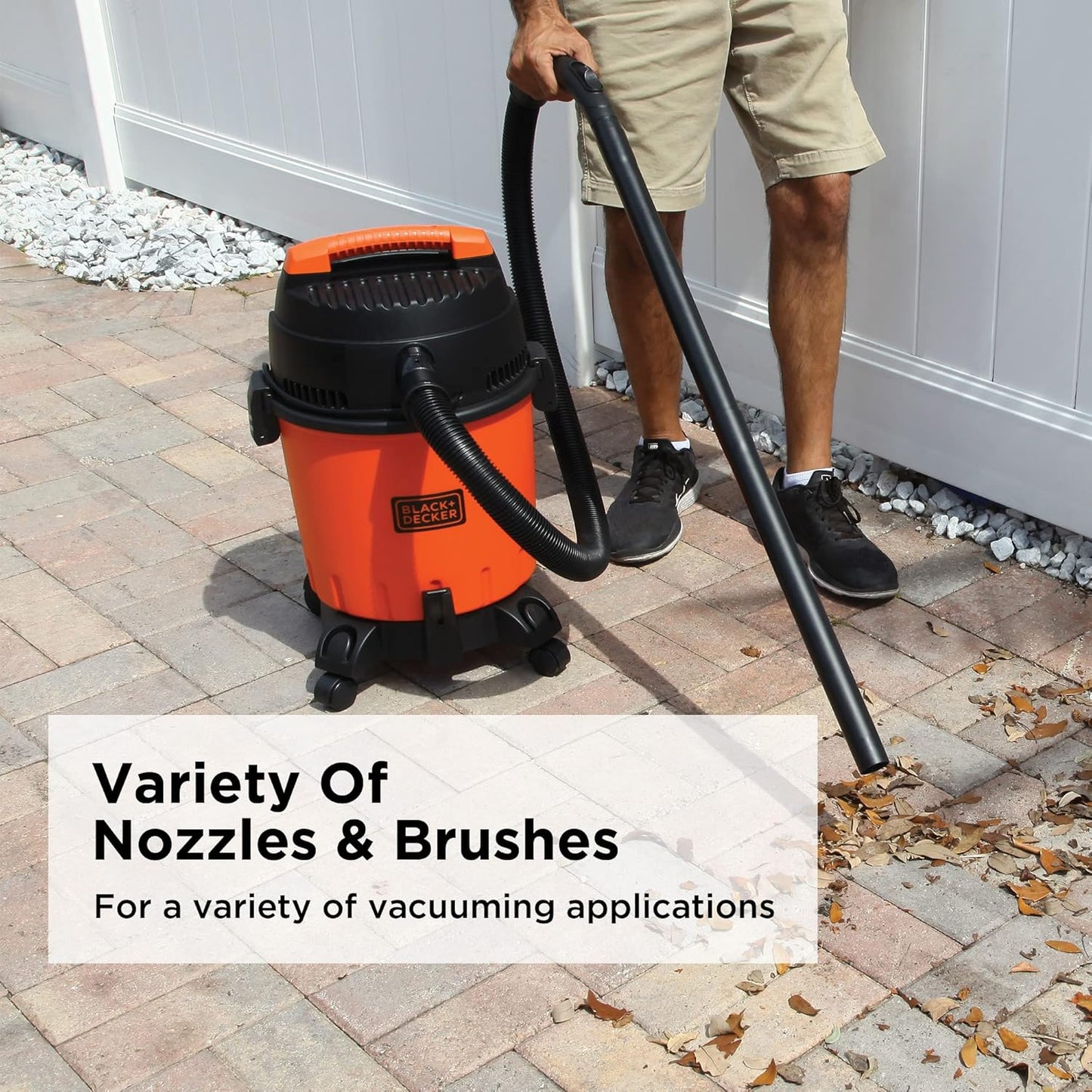 Black+Decker 1200W 10L Wet & Dry Tank Cylinder Vacuum Cleaner -مكنسة أسطوانية بلاك آند ديكر 1200 واط بسعة 10 لتر