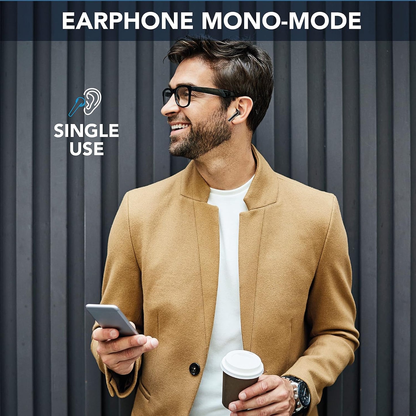 cellularline Wizy TWS Bluetooth 5.0 Wireless In-Ear Earphones - سماعة بلوتوث داخل الاذن سليولارلاين