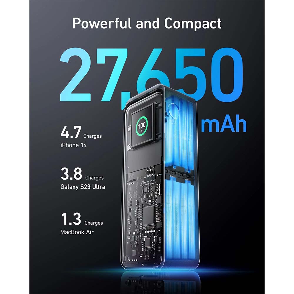 باور بانك أنكر برايم بسعة 27,650 مللي أمبير وبقدرة شحن 250 واط | Anker Prime Power Bank 27,650 mAh 250W