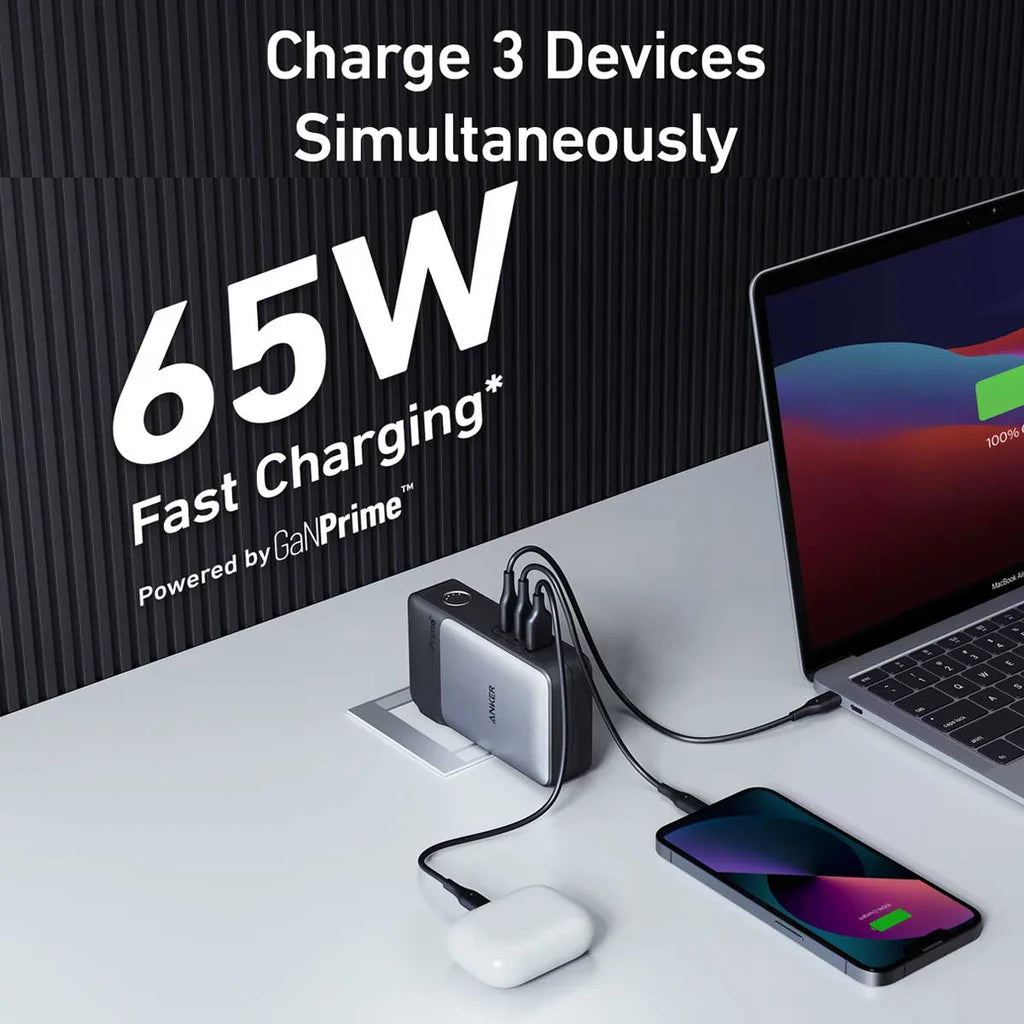 باور بانك انكر 733 باور كور بقدرة شحن 65 واط | Anker 733 Power Bank (GaNPrime PowerCore 65W)