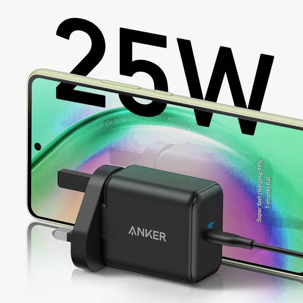 Anker Wall Charger 25W Compact Fast Charger with US - شاحن جداري سريع مدمج بقوة 25 واط