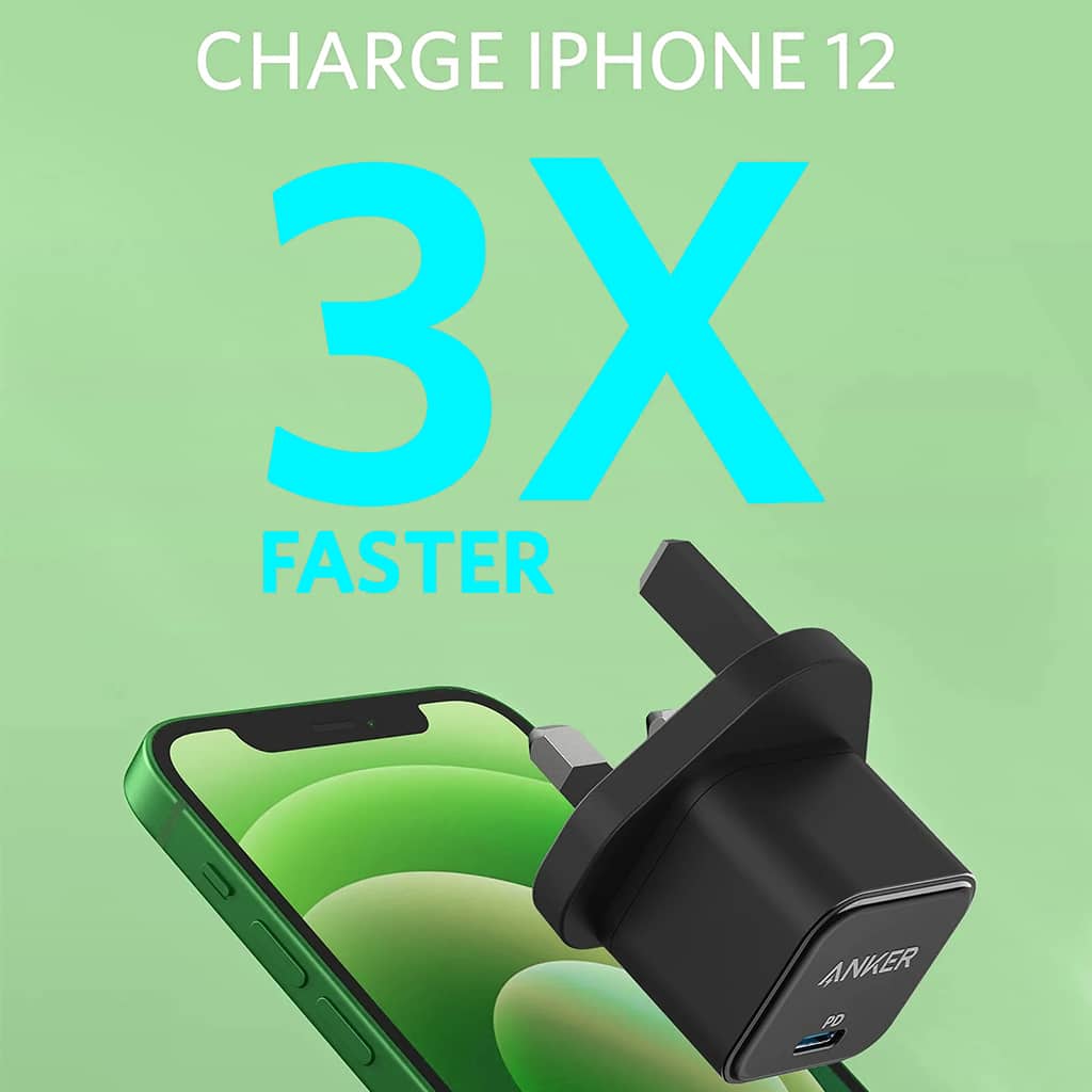 Anker PowerPort III 20W Cube USB-C Charger - شاحن جداري بمنفذ يو اس بي سي بقدرة 25 واط