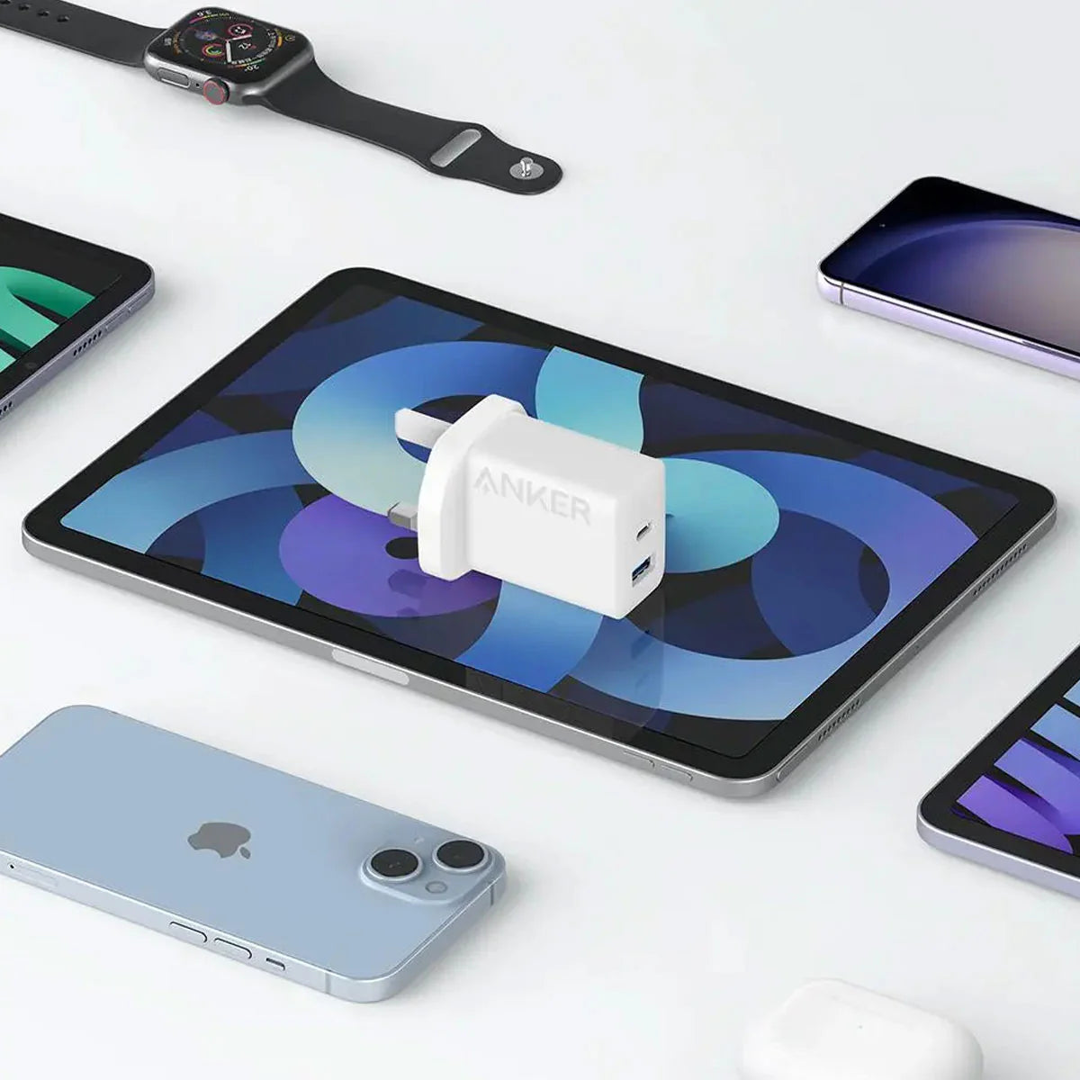 شاحن انكر 312 بقدرة 20 واط, منفذ USB-C - ابيض | Anker 312 charger 20W USB-C Fast Wall Adapter - White