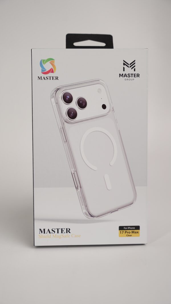 كفر واقي ماستر مع خاصية ماج سيف لهاتف ايفون 17 / 17 برو / 17 برو ماكس - شفاف | Master Shield MagSafe Case For iPhone 17 / 17 Pro / 17 Pro Max - Clear