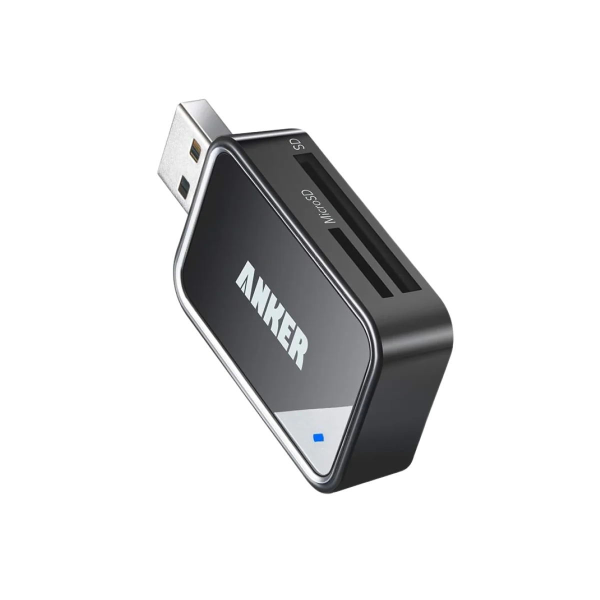 قارئ بطاقات ذاكرة انكر 2 في 1 | Anker 2-in-1 USB 3.0 Memory Card Reader for SD & MicroSD Cards