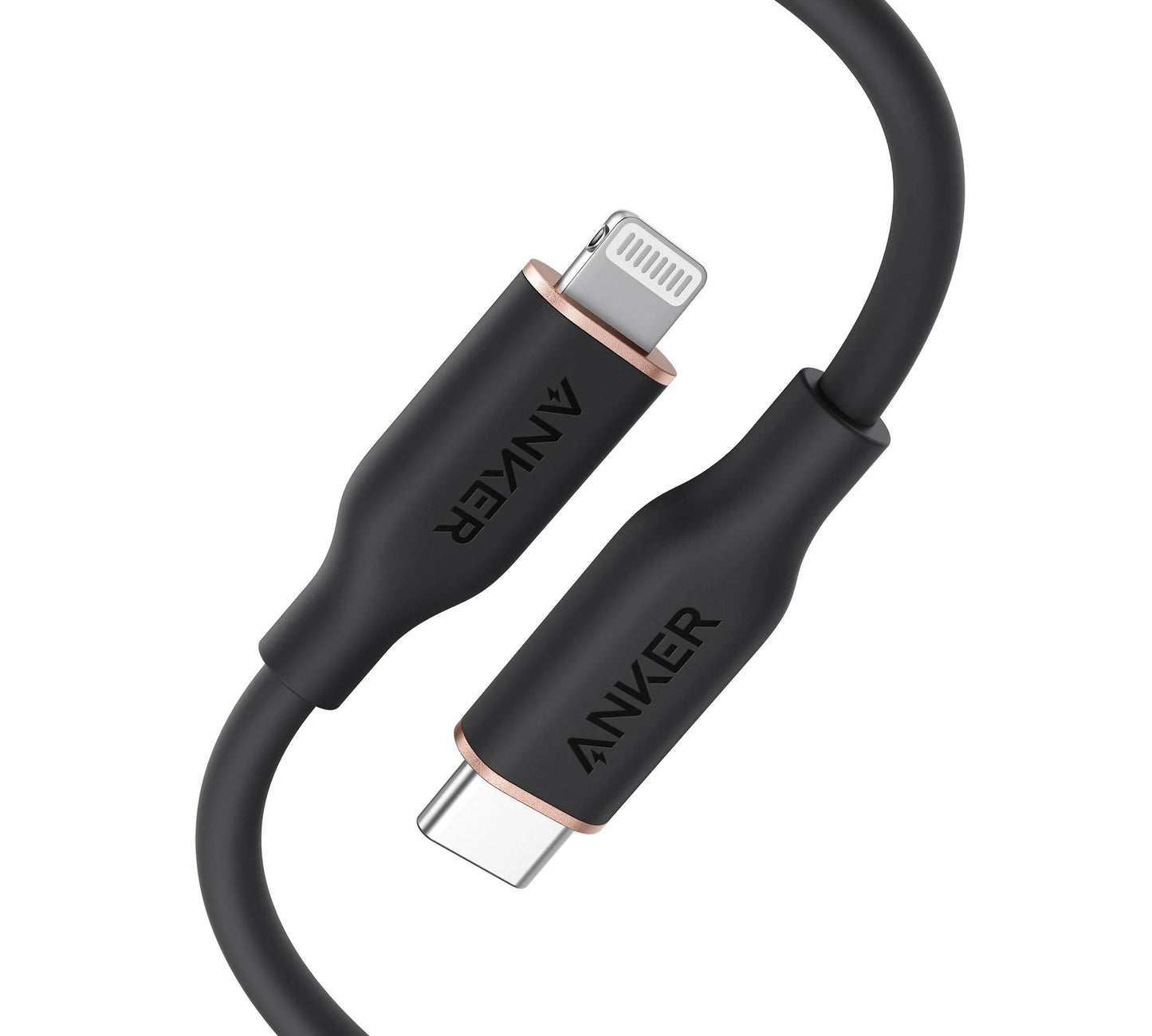 Anker PowerLine III Flow USB-C with Lightning Connector (0.9m/3ft) - كيبل باور لاين يو اس بي سي مع موصل لايتننغ بطول 3 اقدام من أنكر