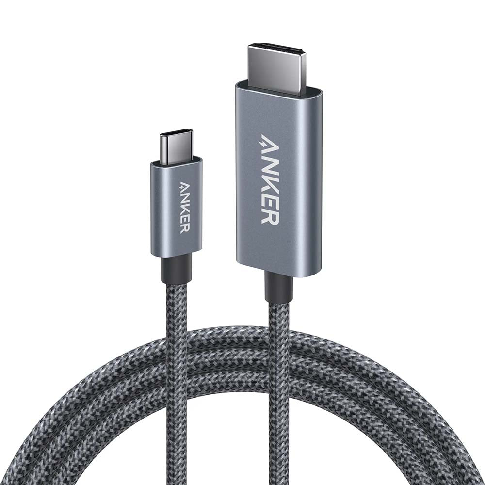 كيبل انكر نانو يو اس بي سي الى اج دي ام اي بدقة 4K, بطول 1.8م | Anker Nano USB-C to HDMI Cable 6ft, 4K@60Hz