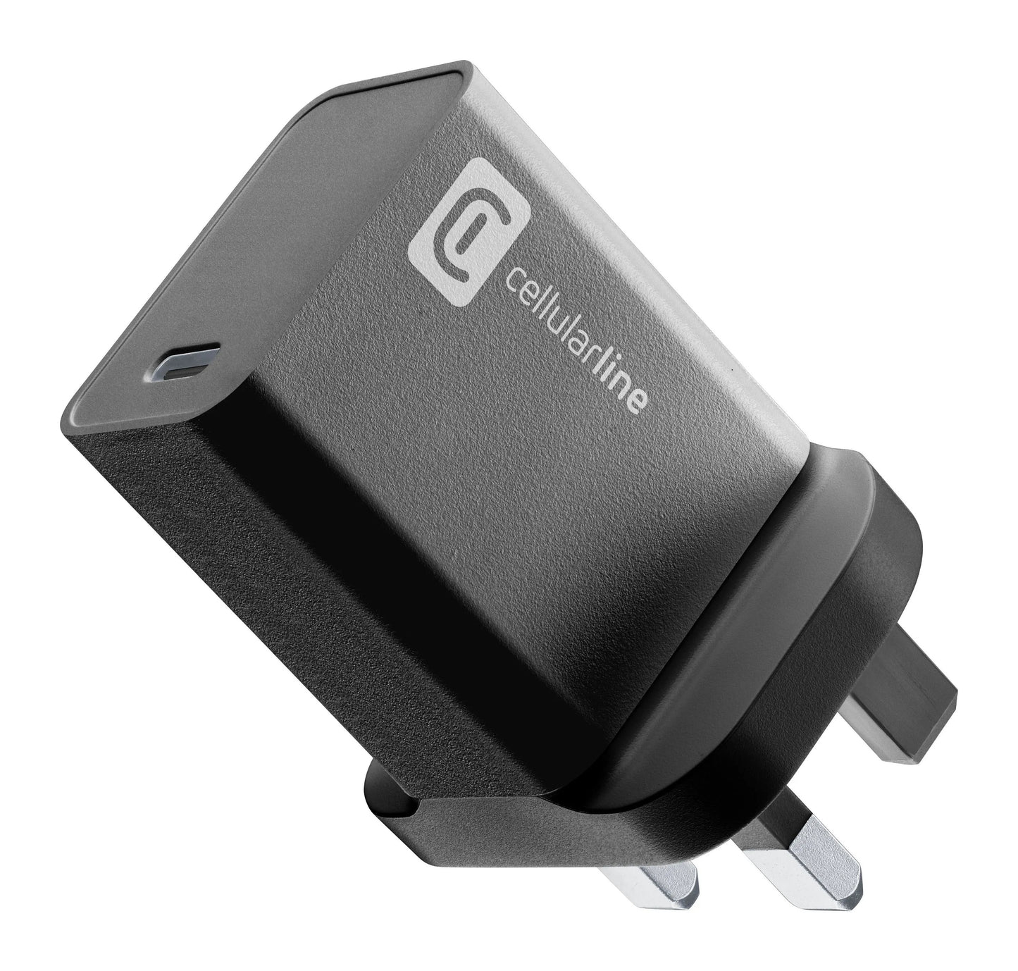 CellularLine USB-C 20W wall charger - شاحن جداري بمنفذ يو اس بي سي بقدرة 20 واط من سيليلار لاين