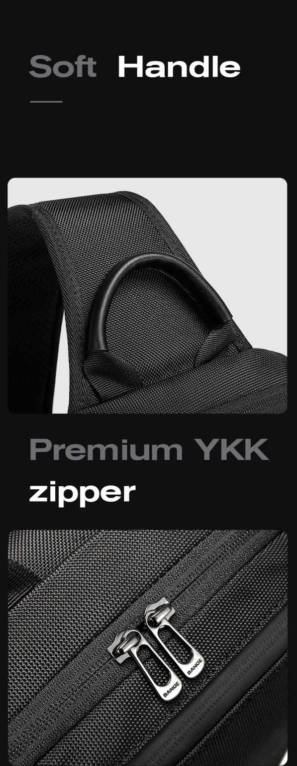 BANGE Multi-functional Men's Oxford Crossbody Anti-theft Shoulder Chest Bag with USB Port | حقيبة كتف رجالية من بانجي متعددة الاستعمالات ومقاومة للماء, مع منفذ يو اس بي