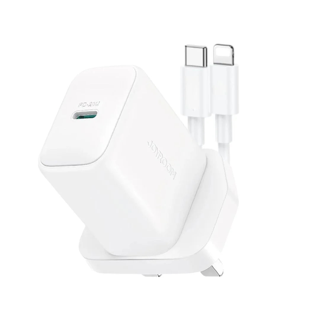 شاحن جداري جويرووم بقدرة شحن 20 واط - ابيض | JOYROOM JR-TCF20 20W PD Wall Charger - White