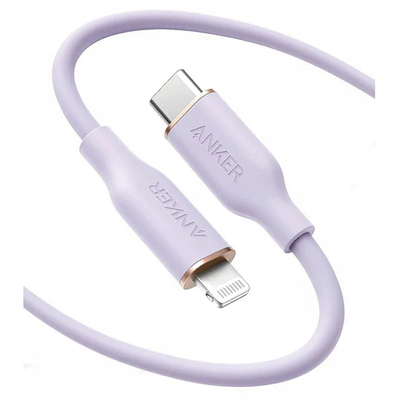 Anker PowerLine III Flow USB-C with Lightning Connector - كيبل باور لاين يو اس بي سي مع موصل لايتننغ من أنكر