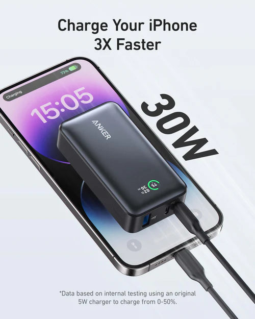 Anker 533 Power Bank PowerCore 30W 10000 PD - باور بانك 533 بقدرة 30 واط بسعة 10000 ميلي امبير