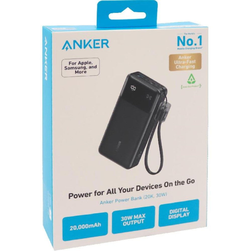 باور بانك أنكر بسعة 20,000 مللي أمبير بقدرة شحن 30 واط | Anker Power Bank 20,000mAh 30W