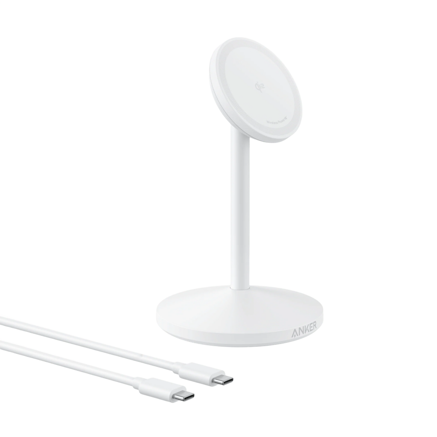 شاحن انكر ماج جو اللاسلكي, شحن سريع 15 واط متوافق مع ماج سيف | Anker MagGo Wireless Charger, 15W Qi2 Fast Charging Dock, MagSafe-Compatible