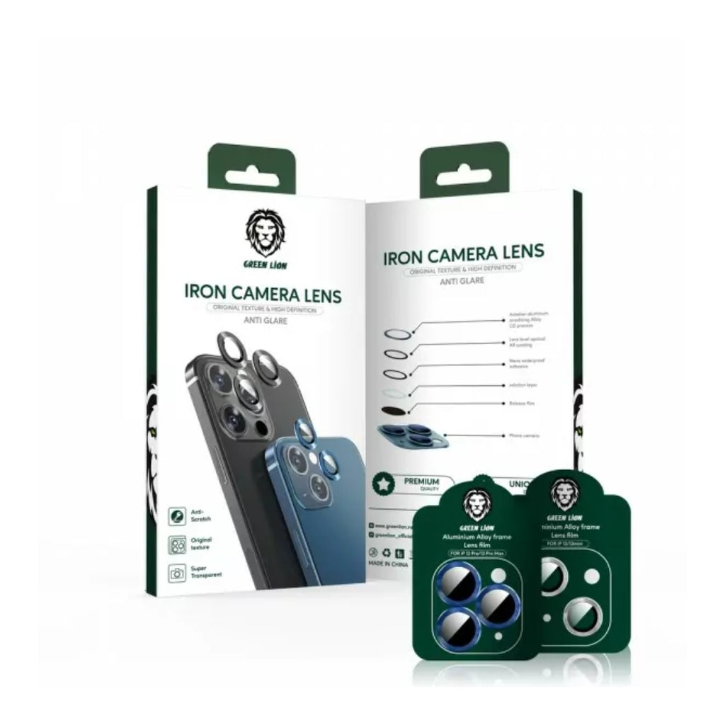 جرين لايون زجاج حماية عدسة الكاميرا مضاد للانعكاس لهاتف ايفون 13 و 13 ميني | Green Lion Anti-Glare Camera Glass Protector for iPhone 13 / 13 Mini