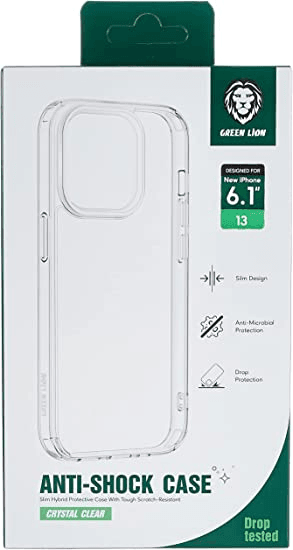 كفر جرين لايون مضاد للصدمات لهاتف ايفون 14 بلس 6.7" - شفاف | Green Lion Anti-Shock Case for iPhone 14 Plus (6.7") - Clear