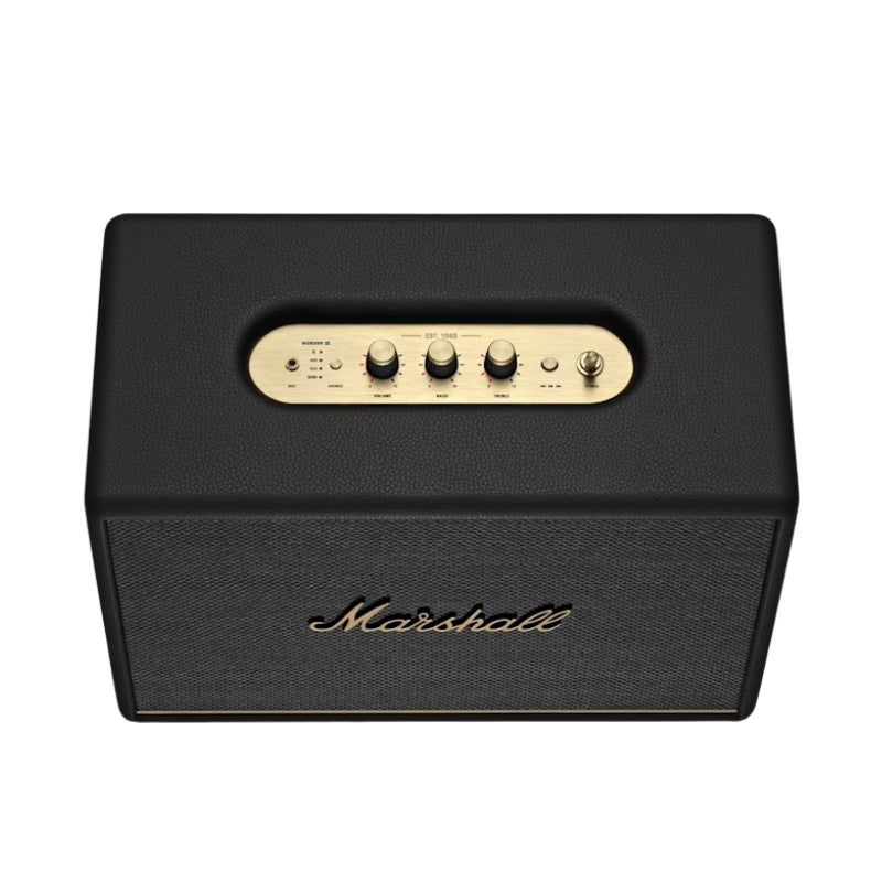 سماعة مارشال بلوتوث صوت قوي مع مدخل HDMI وتصميم أسود فاخر - Marshall Woburn III BT Speaker