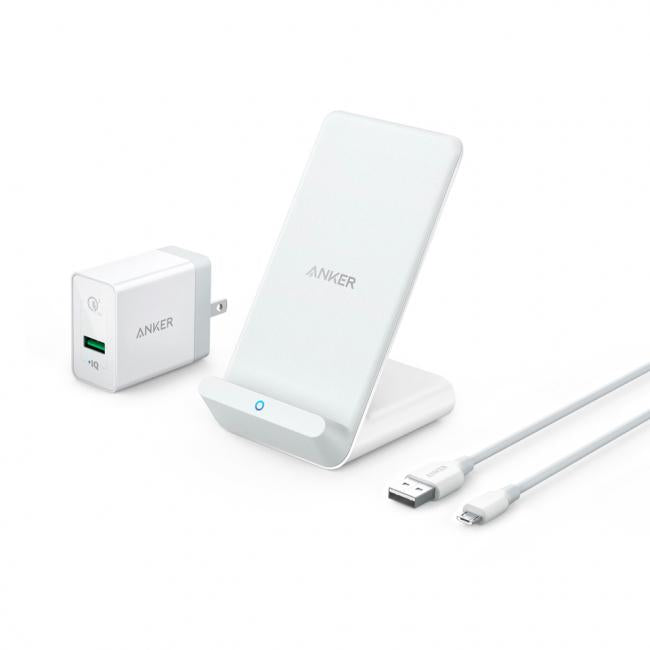 Anker Power Wave 7.5 Fast Wireless Charging Stand - قاعدة الشحن اللاسلكي السريع باور ويف 7.5 من أنكر