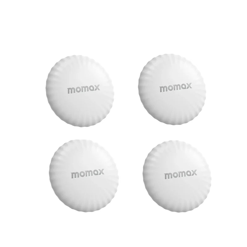 Momax PinTag Find My Tracker (4-Pack - White) - متعقب موماكس بن تاج فايند ماي تراكر, (حزمة من 4 قطع, ابيض)