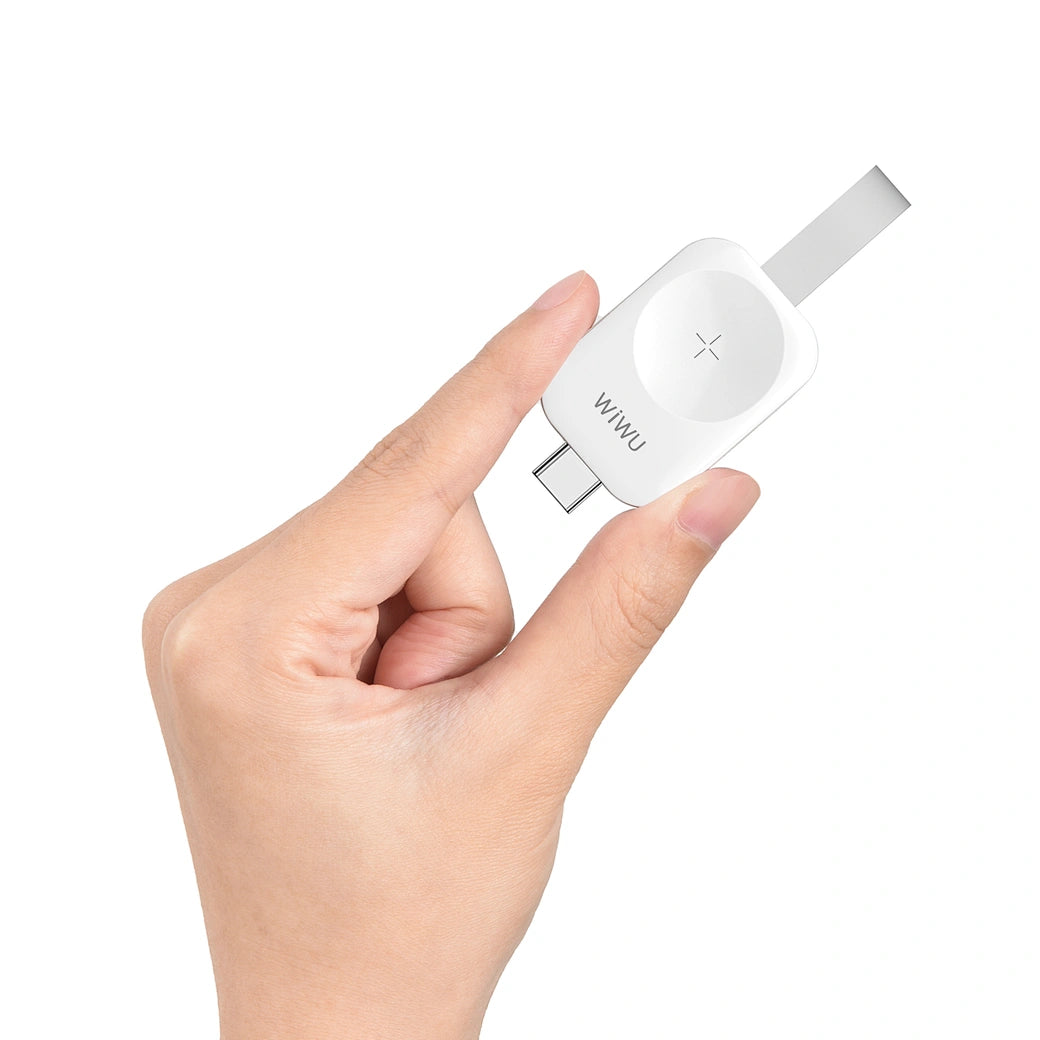 شاحن ويوو ام 16 مغناطيسي محمول لساعة ابل - ابيض | WiWU M16 Pro Portable Magnetic Wireless Watch Charger – White