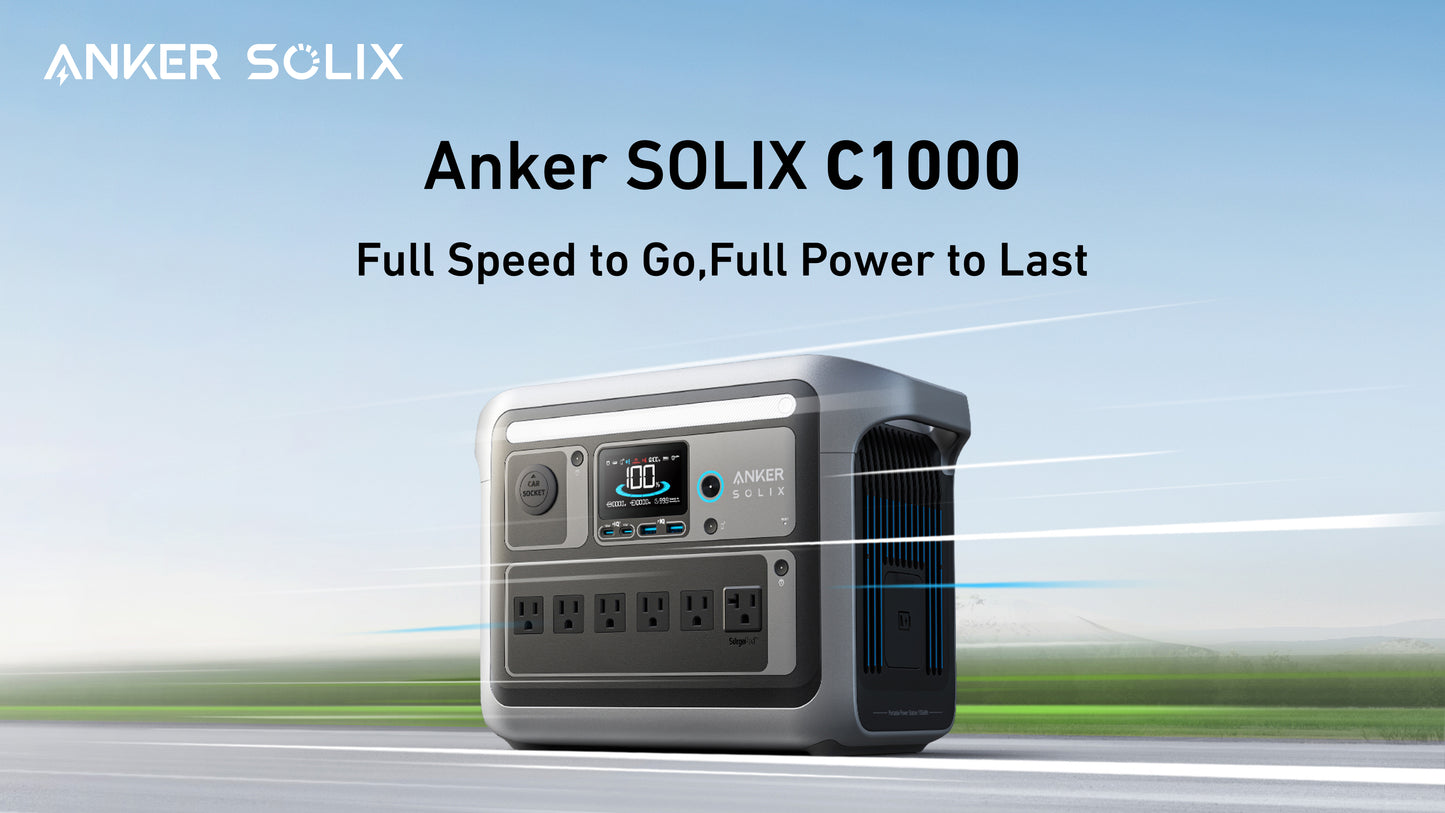 Anker SOLIX C1000 Santrala Hêzê ya Portable 1056Wh | 1800W