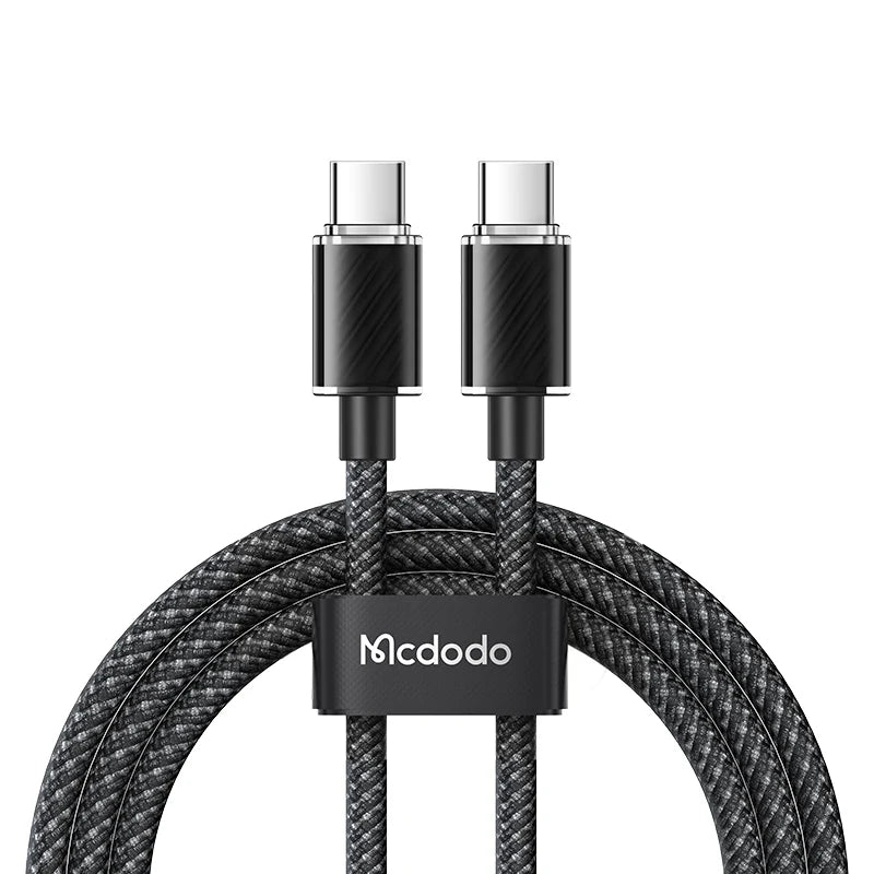 MCDODO Dichromatic Series 100W Type-C to Type-C Data Cable 1.2M - كيبل بيانات من مكدودو 100واط من النوع سي إلى النوع سي بطول 1.2 متر