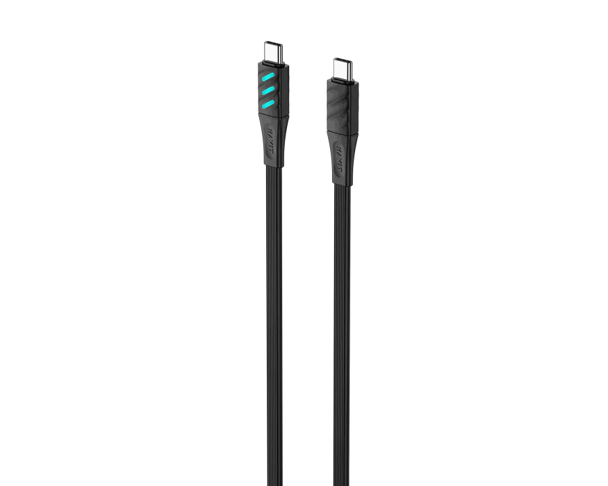 Havit CB6254 USB-C to USB-C Cable 60W Fast Charging 1M - كيبل تايب سي سريع الشحن بقدرة 60واط وبطول 1متر من هافيت