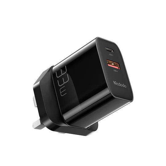 Mcdodo 33W PD+QC Dual Port Charger + C To C Cable Charger Set - شاحن 33واط ثنائي المنفذ مع مجموعة شاحن كابل سي إلى سي من مكدودو