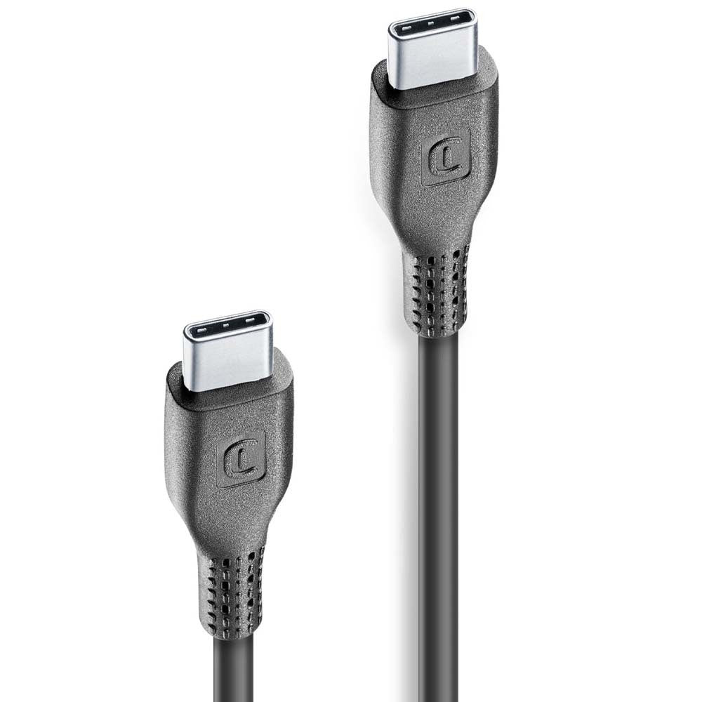 Cellularline Power Cable 120cm USB-C to USB-C - كيبل شحن الطول 120 سم يو اس بي سي الى يو اس بي سي من سيليلار لاين
