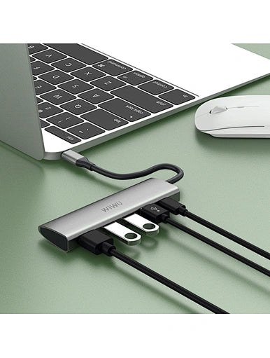 WIWU Alpha 5 In 1 USB-C Hub - موزع الفا يو اس بي سي 5 في 1 من ويو