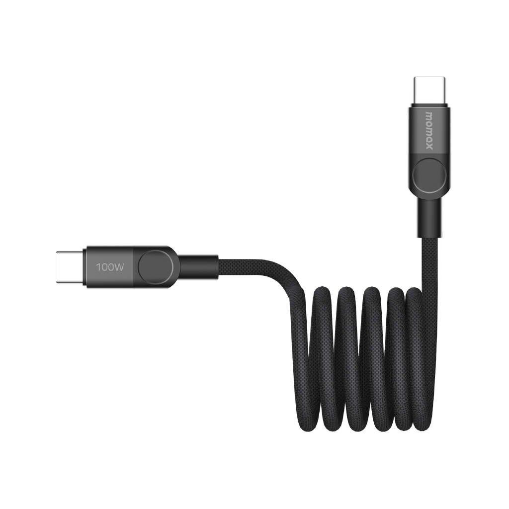 Momax Mag.Link 100W Magnetic USB‑C to USB‑C Cable, 2 m - كيبل موماكس ماج لنك المغناطيسي, USB-C الى USB-C, بقوة 100 واط, طول 2م
