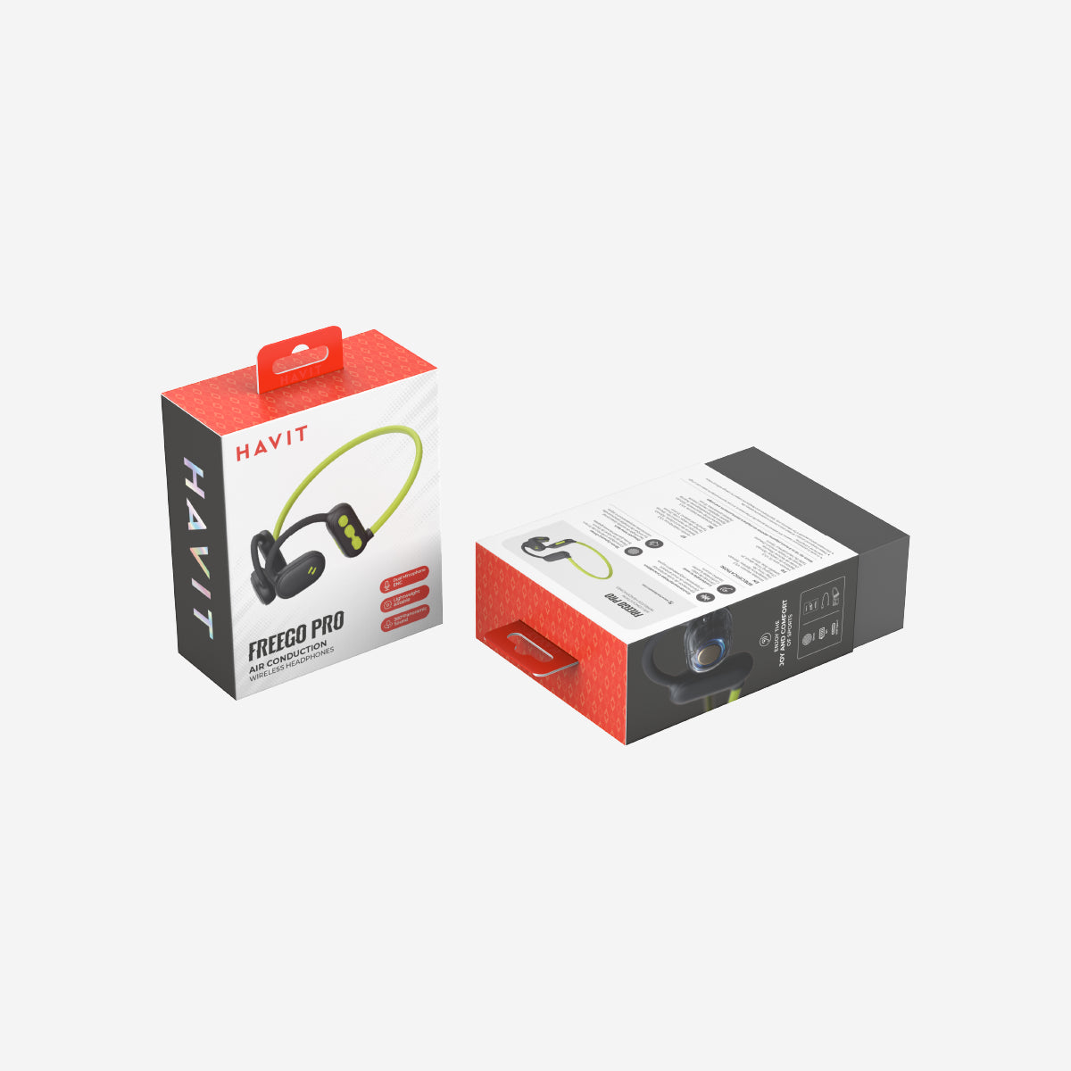 سماعة هافيت فري جو برو E553BT بتوصيل هوائي لاسلكي | HAVIT Freego Pro E553BT Wireless Air Conduction Headphones