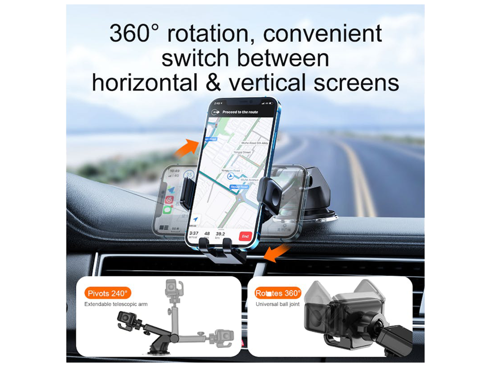 حامل هاتف سيارة للداشبورد من جويرووم - اسود | Joyroom JR-ZS283 Car Dashboard Phone Holder – Black