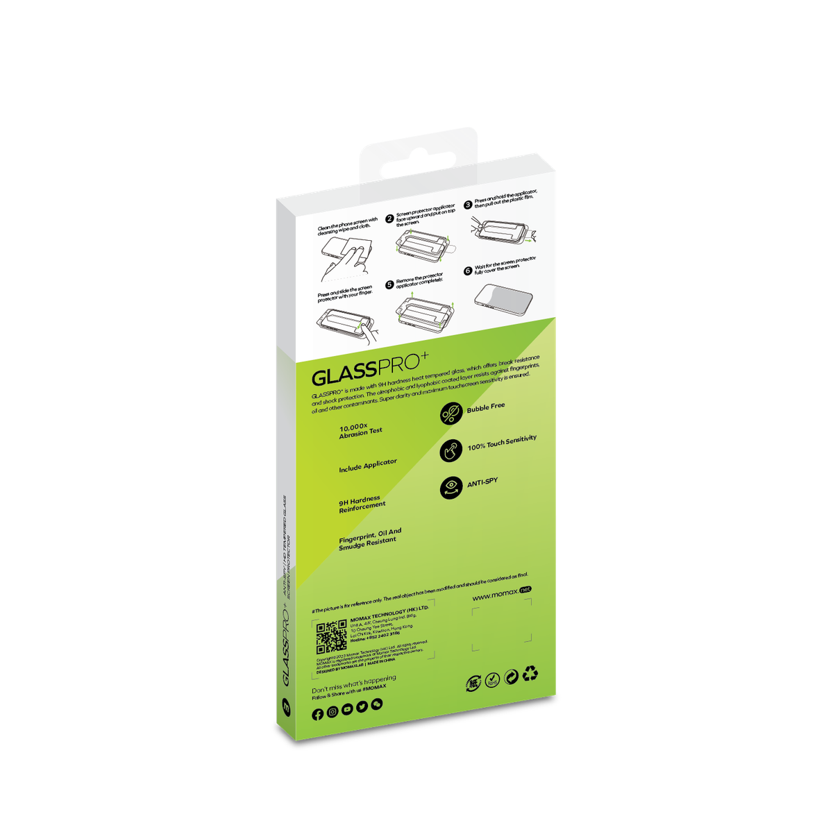 Momax Full Coverage HD Privacy Screen Protector for iPhone 15 - واقي الشاشة موماكس الخصوصي لهاتف ايفون 15, تغطية كاملة, زجاج HD مقاوم للتطفل