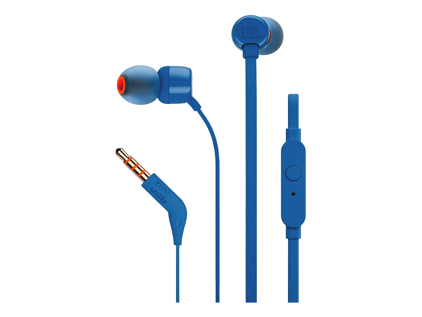 JBL T110 In-Ear Headphones with Pure Bass Sound & Mic – Wired 3.5mm | سماعات جي بي ال T110 داخل الاذن بصوت بيس نقي ومايكروفون - سلكية 3.5 ملم