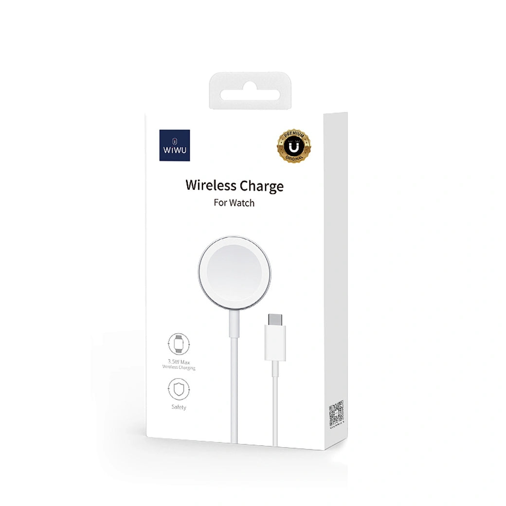 شاحن ويوو M9 لاسلكي محمول لساعة ابل - ابيض | WiWU M9 Portable Wireless Charger For Apple Watch – White