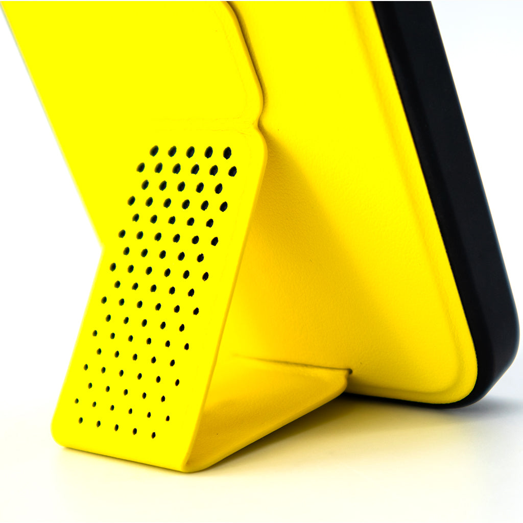 Ferrari Gripstand Case with Perforated Pattern for iPhone 15 Pro Max | كفر فيراري جراب ستاند لهاتف ايفون 15 برو ماكس بنقشة مثقبة