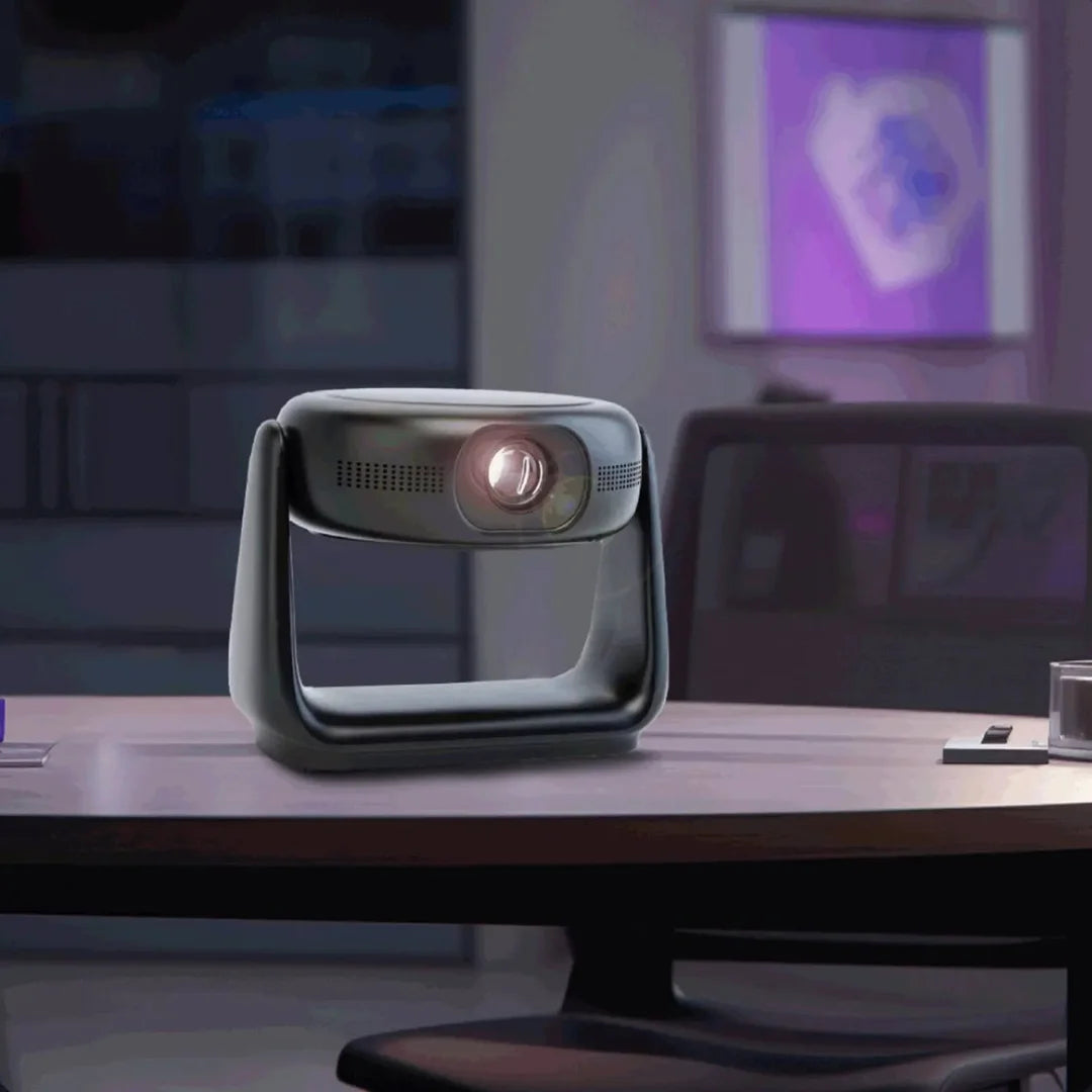 بروجكتور محمول 300 لومن بدقة Full HD من باورولوجي, مع بطارية مدمجة بسعة 5200 مللي امبير | Powerology 300 ANSI Lumens Full HD Portable Projector with 5200 mAh Built-in Battery