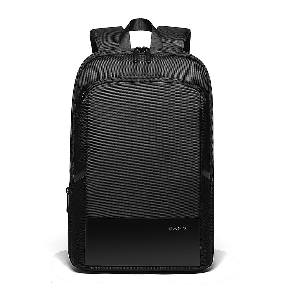 حقيبة ظهر بانجي 77115 سوبر سليم للابتوب قابلة للتوسعة - اسود | BANGE 77115 Super Slim Expandable Laptop Backpack - Black