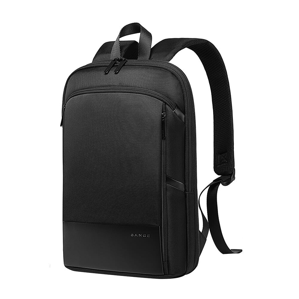 حقيبة ظهر بانجي 77115 سوبر سليم للابتوب قابلة للتوسعة - اسود | BANGE 77115 Super Slim Expandable Laptop Backpack - Black