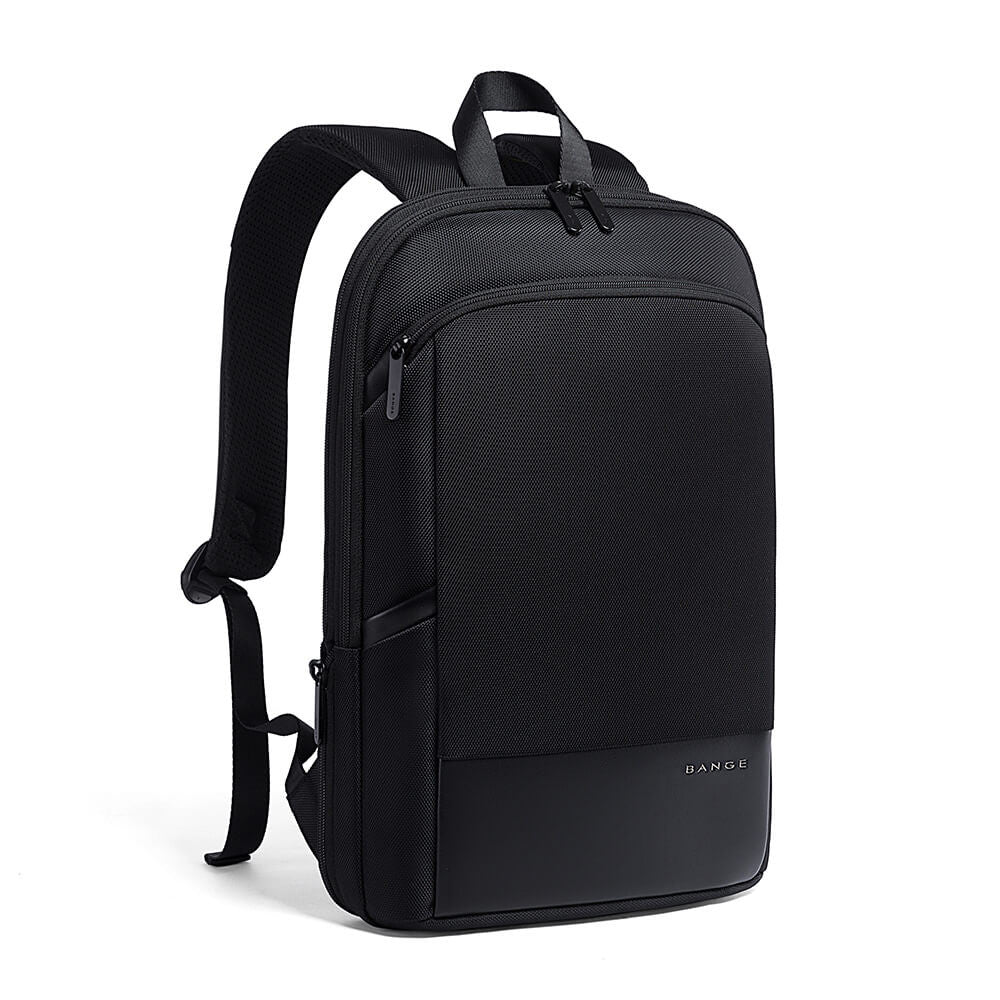 حقيبة ظهر بانجي 77115 سوبر سليم للابتوب قابلة للتوسعة - اسود | BANGE 77115 Super Slim Expandable Laptop Backpack - Black