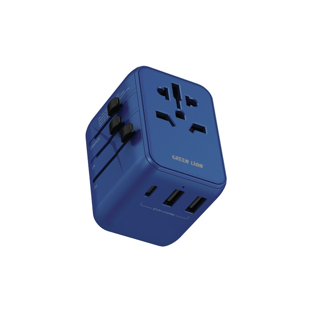 محول السفر العالمي جرين لايون بقدرة شحن 12 واط | Green Lion 12W Universal Travel Adapter