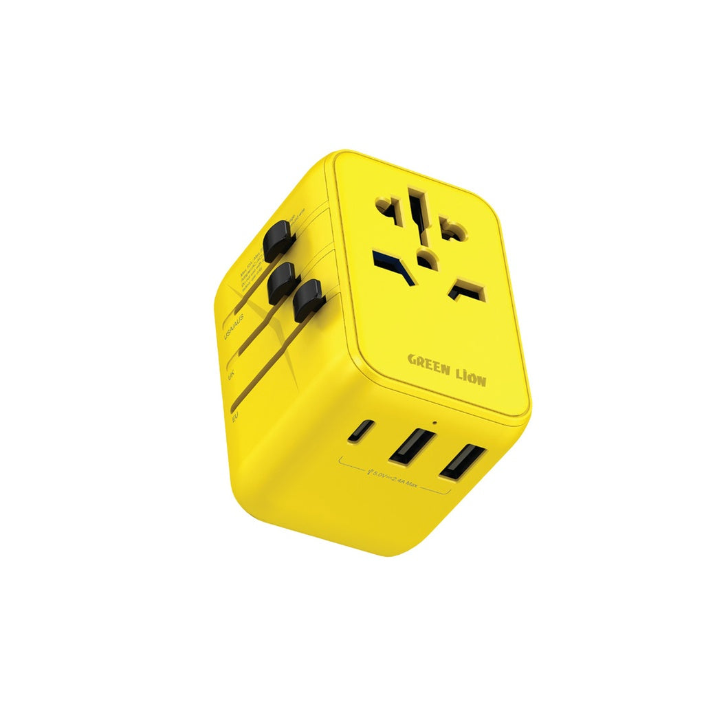 محول السفر العالمي جرين لايون بقدرة شحن 12 واط | Green Lion 12W Universal Travel Adapter