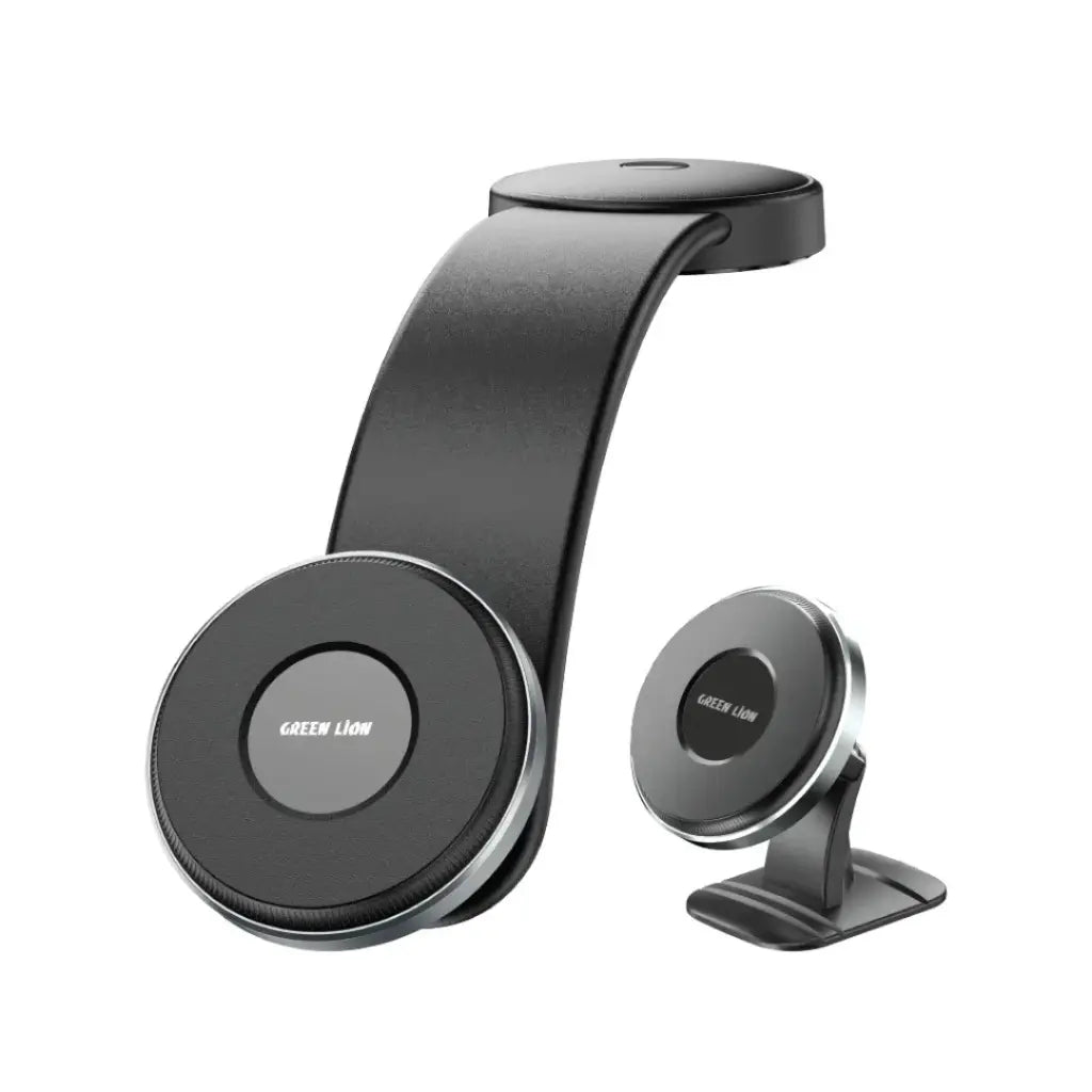 حامل هاتف مغناطيسي للسيارة 2 في 1 بدوران 360° من جرين لايون – أسود | Green Lion 2 in1 Magflex Car Phone Holder - Black