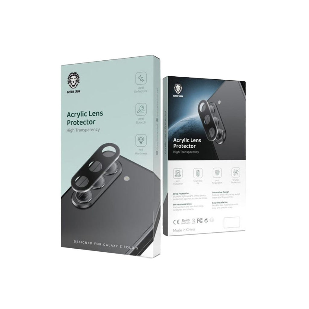 جرين لايون واقي عدسة الكاميرا لهاتف سامسونج جالاكسي Z Fold 5 - اسود | Green Lion Acrylic Lens Protector for Samsung Galaxy Z Fold 5 – Black