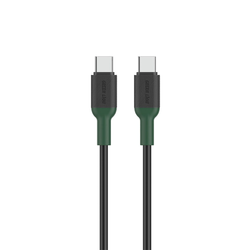 كيبل جرين لايون يو اس بي سي الى يو اس بي سي بطول 1 متر, شحن سريع 60 واط | Green Lion USB-C to Type-C TPE Cable 1M PD 60W.