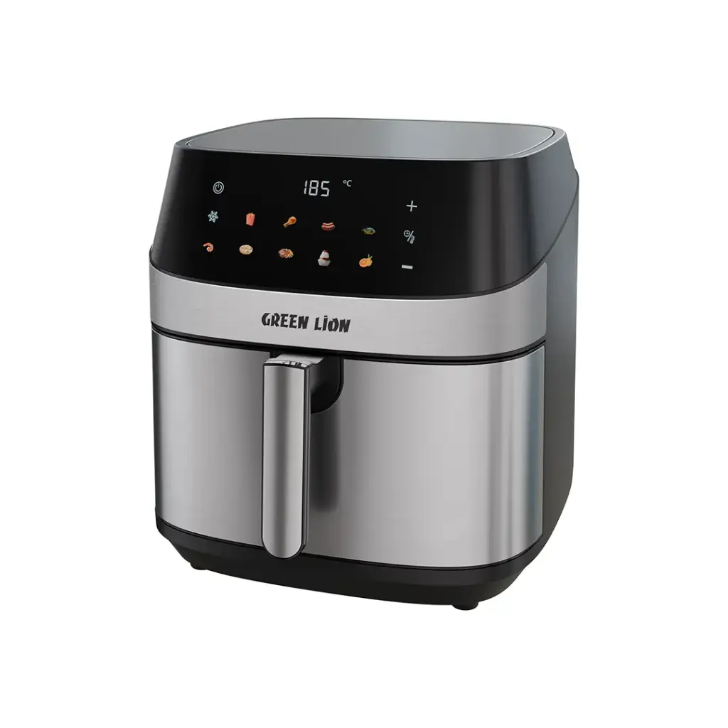 قلاية هوائية ديلوكس من جرين لايون بشاشة لمس LED – سعة 8 لتر | Green Lion Deluxe Air Fryer LED Touch Screen 8L