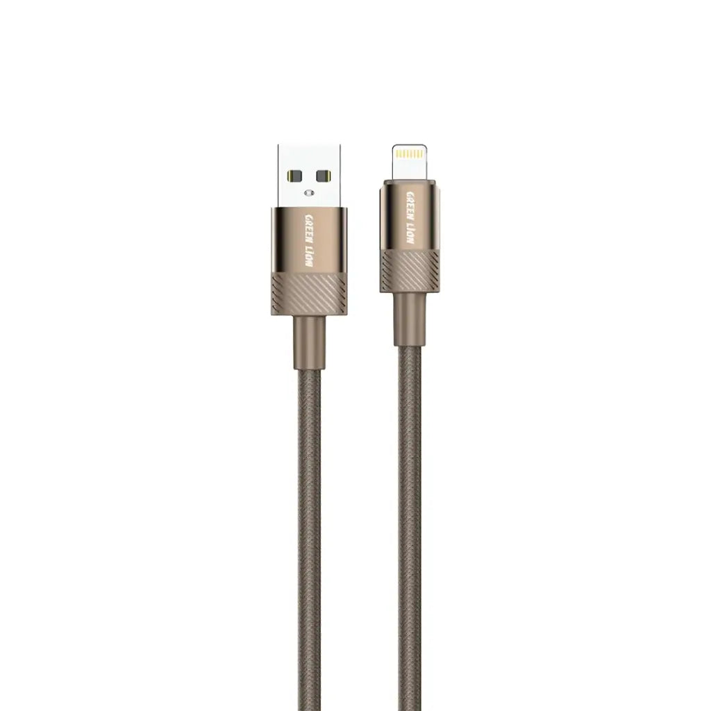 كيبل جرين لايون ديزرت سبارك يو اس بي اي الى لايتننغ بطول 1 متر | Green Lion Desert Spark Cable USB-A to Lightning 1M 12W.