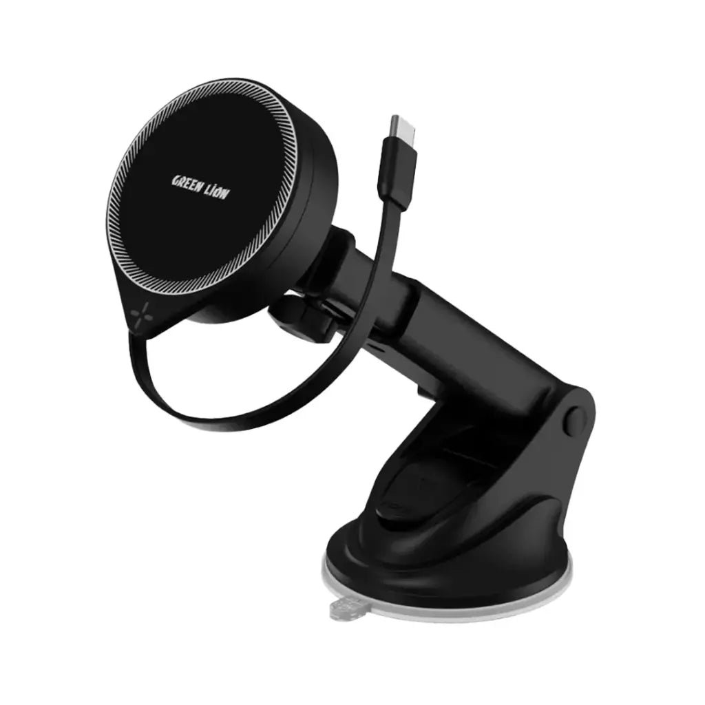 حامل هاتف جرين لايون GH-17 ماغسيف بقدرة شحن 15 واط - اسود | Green Lion GH-17 MagSafe Holder 15W - Black